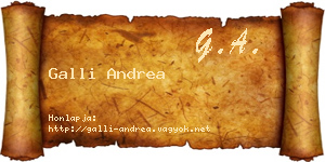 Galli Andrea névjegykártya